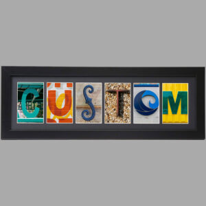 Custom framed letter artwork