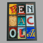 Matted Pensacola letter art