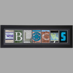 The Blocks framed letter art
